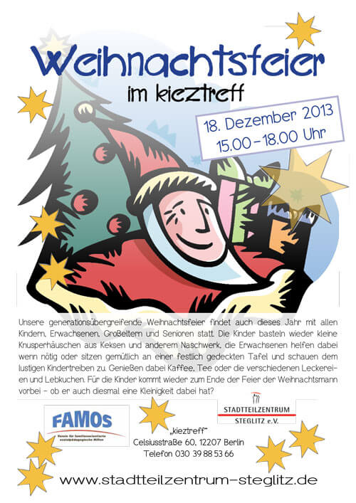 Weihnachtsfeier im „kieztreff“