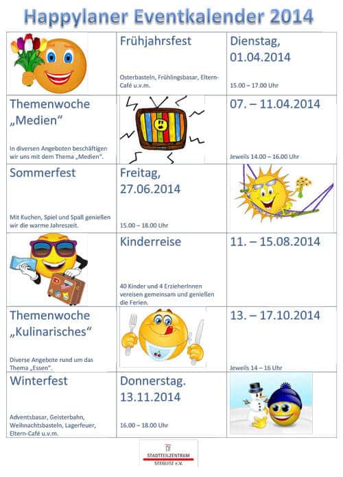 Happylaner Eventkalender 2014
