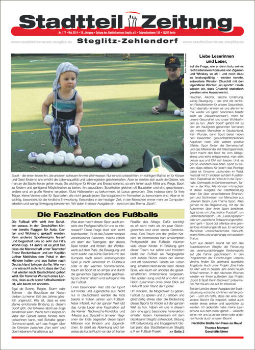 Sport in der Stadtteilzeitung Mai 2014
