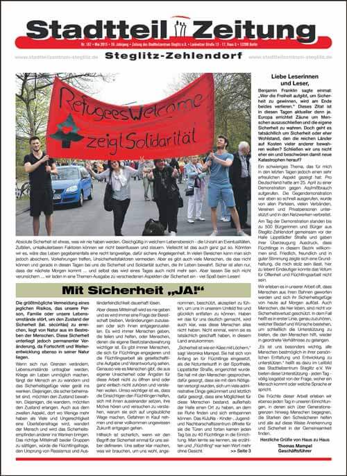 Mit Sicherheit – die Stadtteilzeitung im Mai!