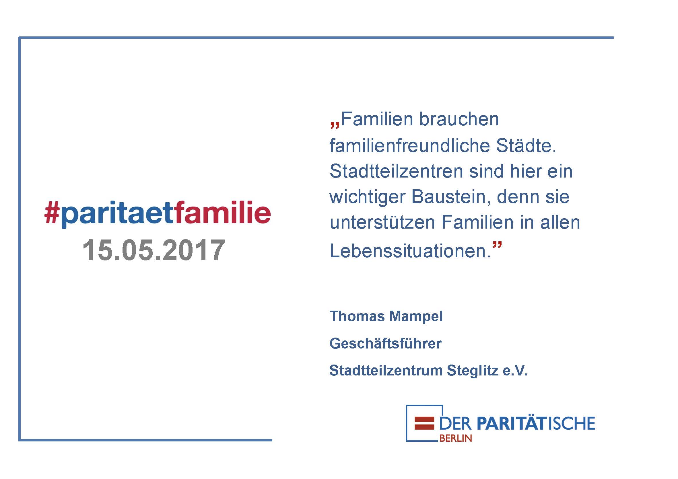 #paritätfamilie – Internationaler Tag der Familie