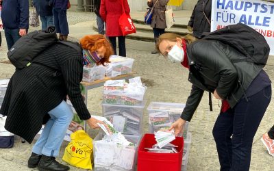 Protest vor dem Roten Rathaus – „Hauptstadtzulage für alle!“
